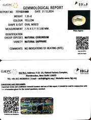1.35/CT Natural Ceylonese Pukhraj with Govt Lab Certificate-8991